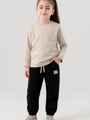 Παιδικό Παντελόνι Φόρμας Για Κορίτσι 5-10 Χρονών Μαύρο