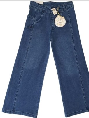 Παιδικό Παντελόνι Τζιν Για Κορίτσι 5-8 Χρονών Μπλε
