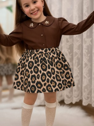 Παιδικό Σετ Για Κορίτσι 5-9 Χρονών Καφέ