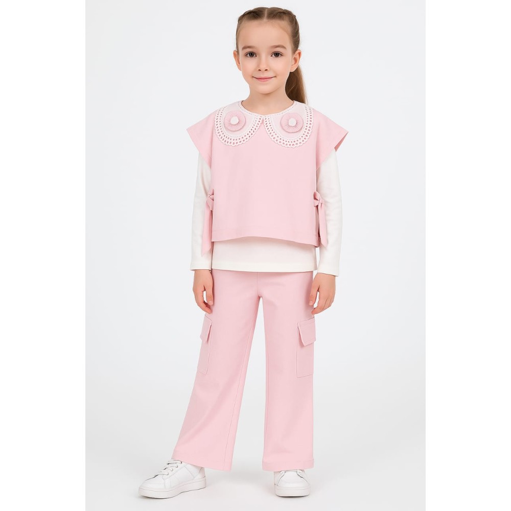 Παιδικό Σετ Φόρμα  Για Κορίτσι 3-6 Χρονών Ροζ