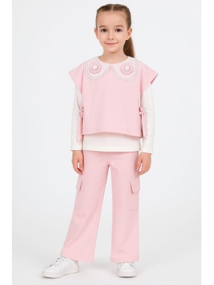 Παιδικό Σετ Φόρμα  Για Κορίτσι 3-6 Χρονών Ροζ