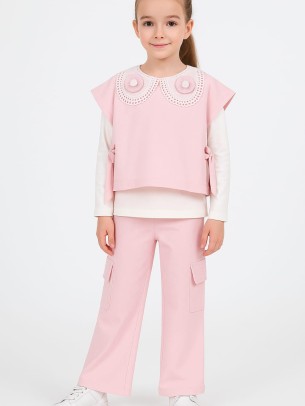 Παιδικό Σετ Φόρμα  Για Κορίτσι 3-6 Χρονών Ροζ