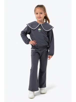 Παιδικό Σετ Φόρμα  Για Κορίτσι 3-6 Χρονών Ανθρακί