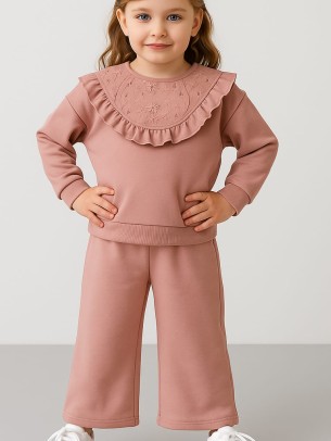 Παιδικό Σετ Φόρμα  Για Κορίτσι 2-5 Χρονών Ροζ