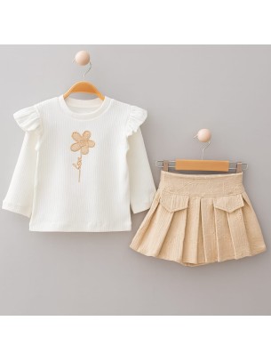 Παιδικό Σετ Για Κορίτσι 2-5 Χρονών Λευκό - Μπεζ