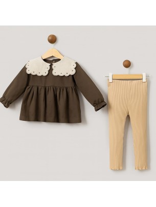 Παιδικό Σετ Για Κορίτσι 2-5 Χρονών Μπεζ - Χακί