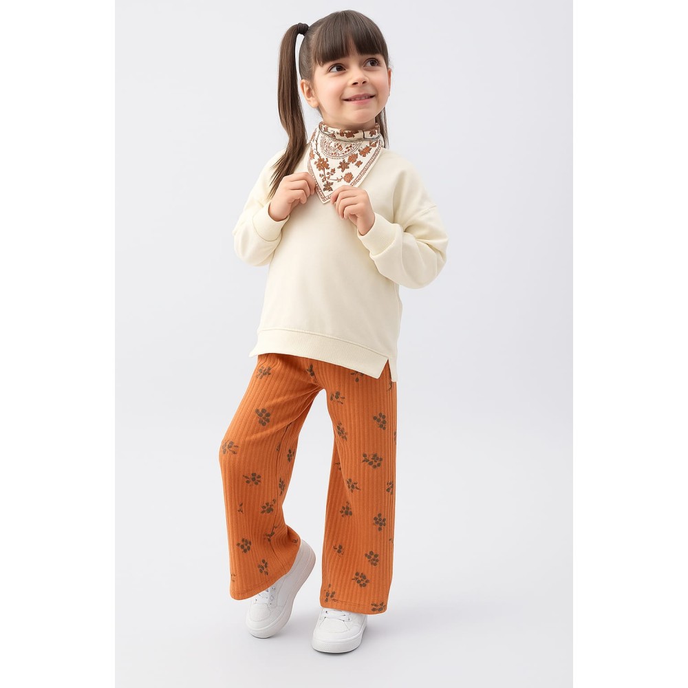 Παιδικό Σετ Για Κορίτσι 2-5 Χρονών Εκρού - Πορτοκαλί 