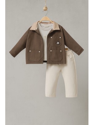 Παιδικό Σετ Για Αγόρι  2-5  Χρονών Χακί 