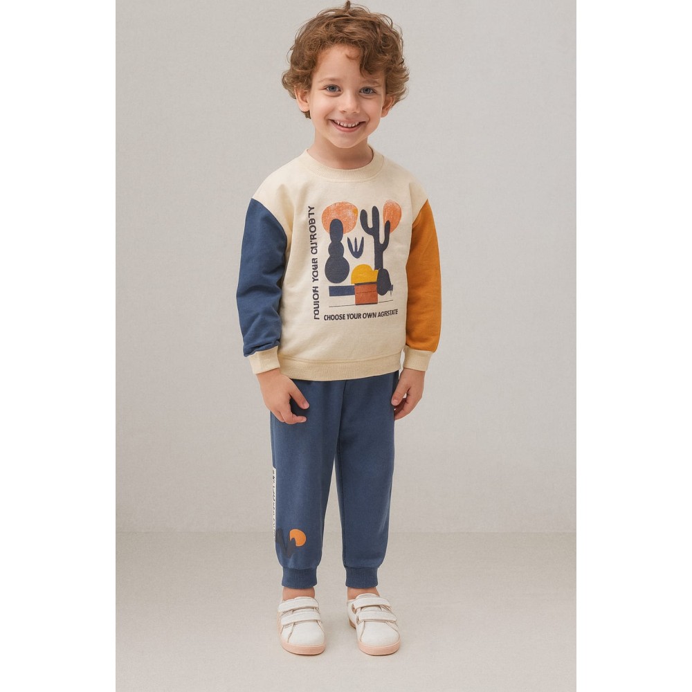 Παιδικό Σετ Φόρμα  Για Αγόρι  2-5 Χρονών Μπλε