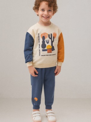 Παιδικό Σετ Φόρμα  Για Αγόρι  2-5 Χρονών Μπλε