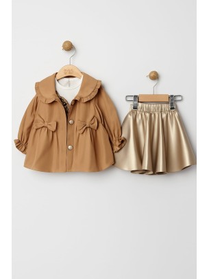 Βρεφικό Σετ Για Κορίτσι 9-24 Μηνών Καφέ