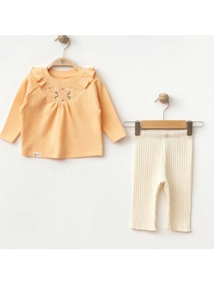 Βρεφικό Σετ Για Κορίτσι 3-24 Μηνών Σομόν