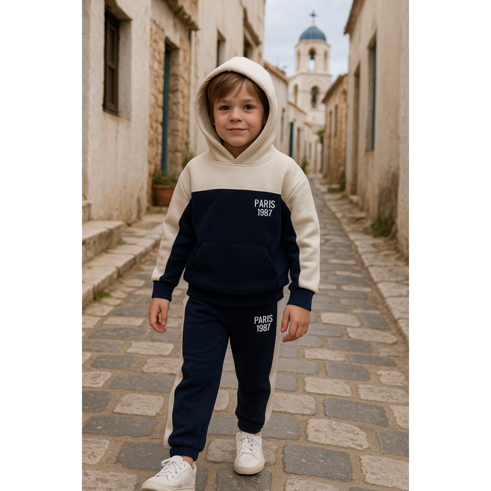 Παιδικό Σετ Φόρμα Φλις Για Αγόρι 4-7 Χρονών Μπλε