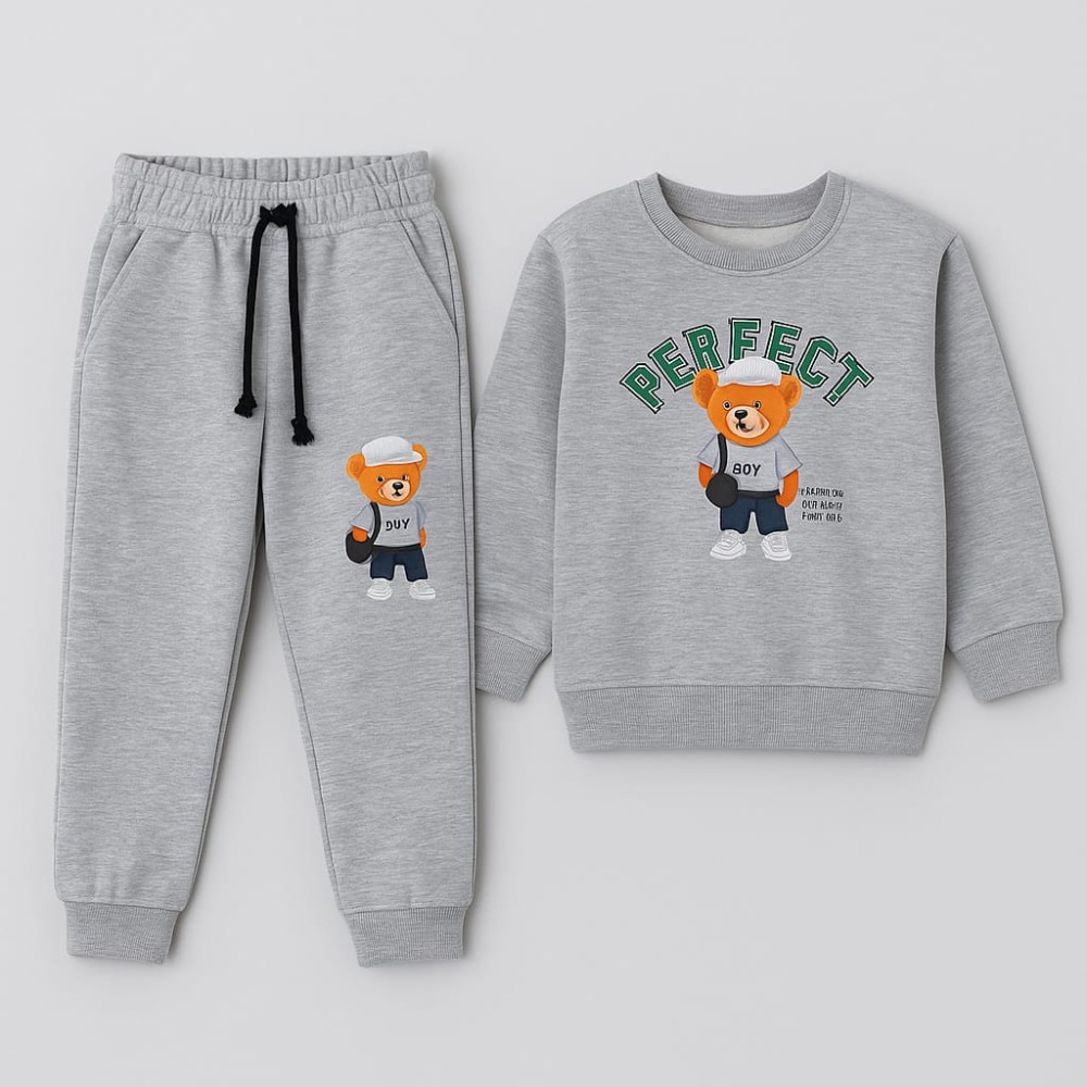 Παιδικό Σετ Φόρμα Για Αγόρι 5-10 Χρονών Γκρι 