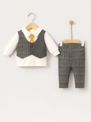 Βρεφικό Σετ Για Αγόρι 6-24 Μηνών Γκρι