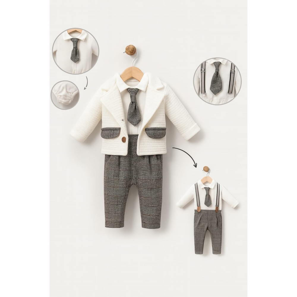 Βρεφικό Σετ Για Αγόρι 6-18 Μηνών Λεύκο