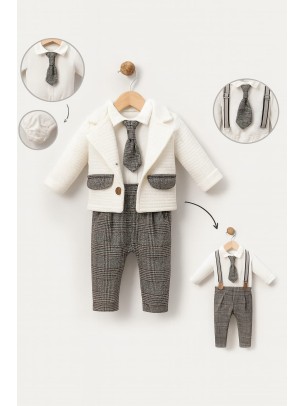 Βρεφικό Σετ Για Αγόρι 6-18 Μηνών Λεύκο