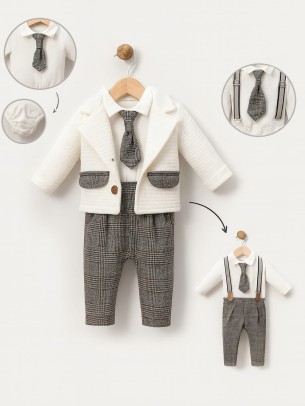 Βρεφικό Σετ Για Αγόρι 6-18 Μηνών Λεύκο