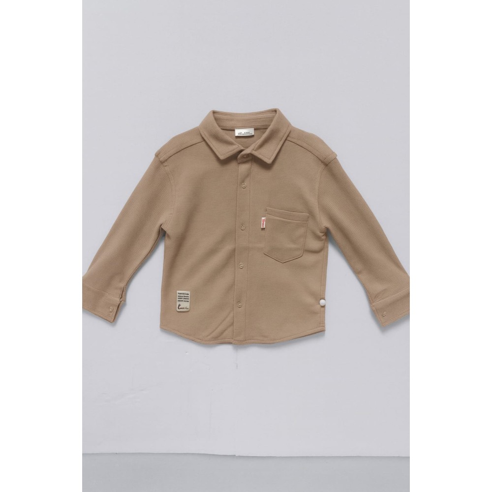 Παιδικό Πουκάμισο Για Αγόρι 5-12 Χρονών Καφε
