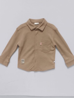 Παιδικό Πουκάμισο Για Αγόρι 5-12 Χρονών Καφε