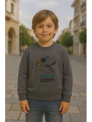 Παιδικό Φούτερ 5-8 Χρονών Ανθρακι 