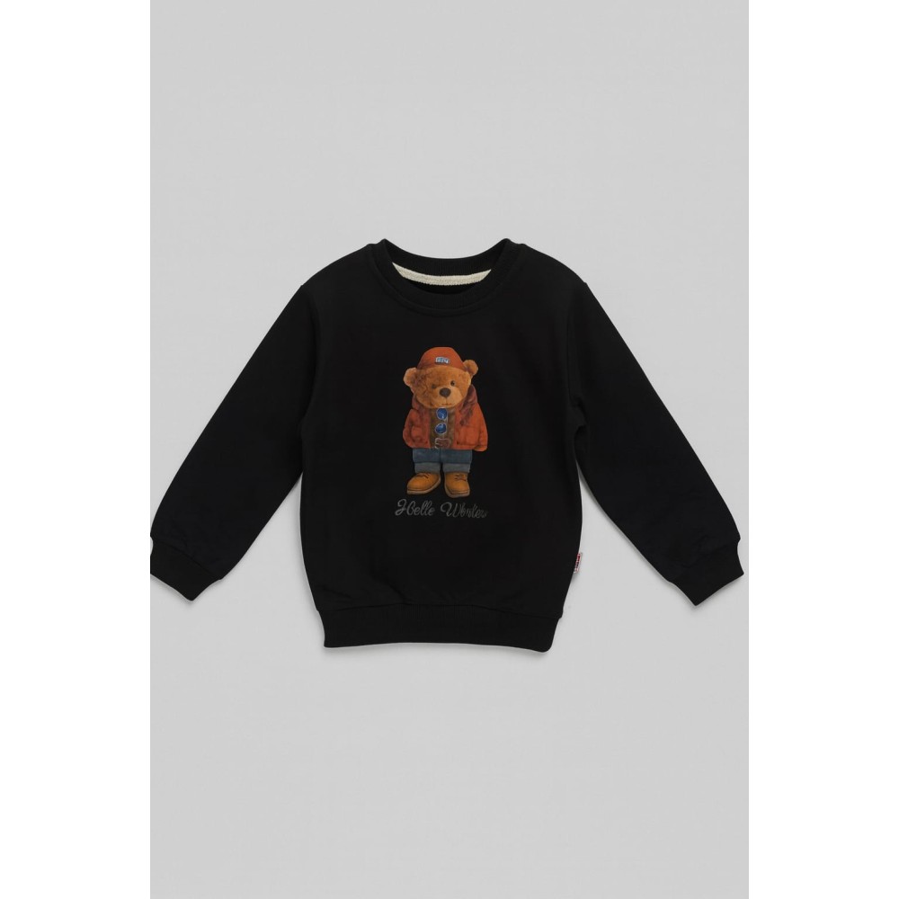 Παιδικό Φούτερ Για Αγόρι 3-6 Χρονών Μαύρο