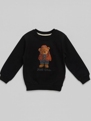 Παιδικό Φούτερ Για Αγόρι 3-6 Χρονών Μαύρο