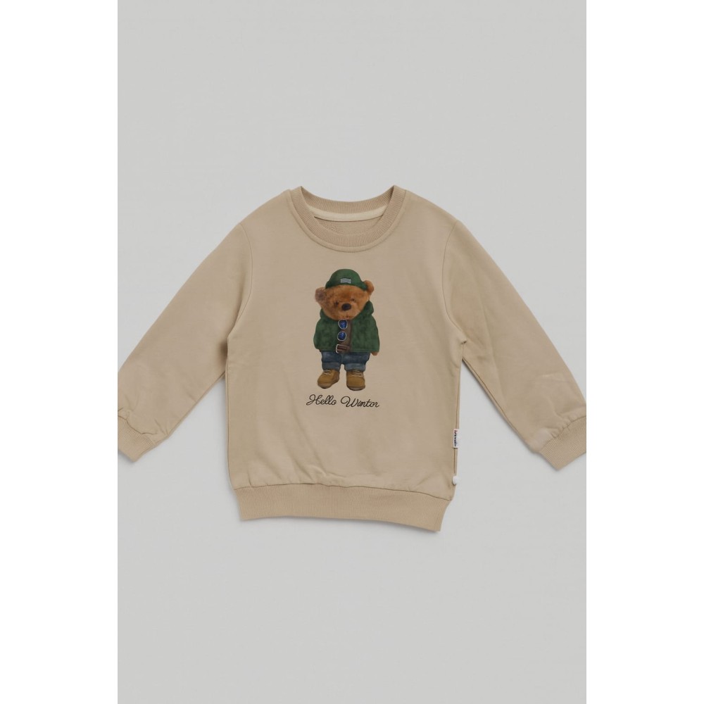 Παιδικό Φούτερ Για Αγόρι 3-6 Χρονών Μπεζ