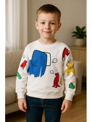 Παιδικό Φούτερ Για Αγόρι 3-7 Χρονών Λεύκο