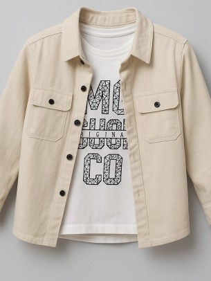 Παιδικό Σετ Πουκάμισο Για Αγόρι 6-9 Χρονών Μπεζ