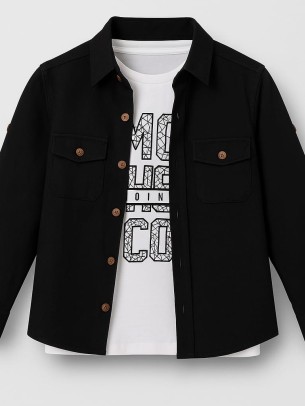 Παιδικό Σετ Πουκάμισο Για Αγόρι  6-9 Χρονών Μαύρο