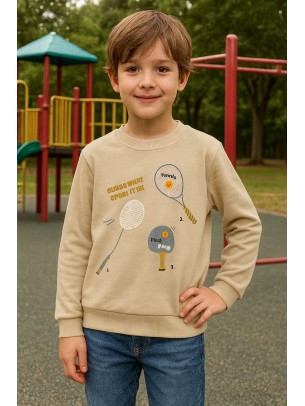 Παιδικό Φούτερ Για Αγόρι  3-6 Χρονών Μπεζ