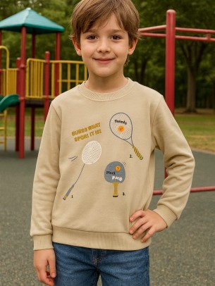 Παιδικό Φούτερ Για Αγόρι  3-6 Χρονών Μπεζ