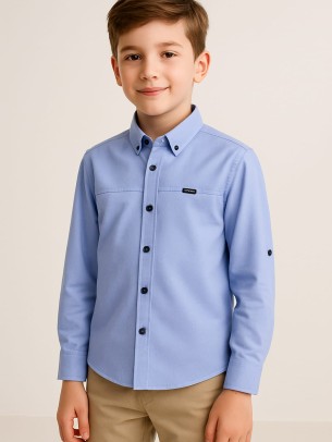 Παιδικό Πουκάμισο Για Αγόρι 6-9 Χρονών Μπλε