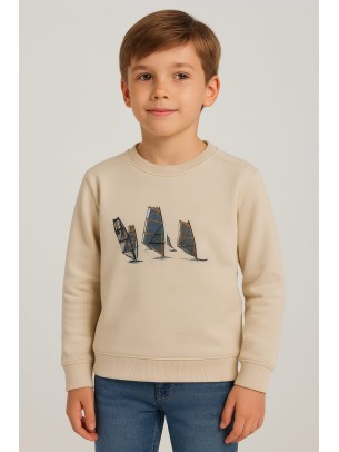 Παιδικό Φούτερ  Για Αγόρι 9-12 Χρονών Μπεζ