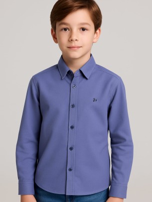Παιδικό Πουκάμισο Για Αγόρι 6-11 Χρονών Μπλε