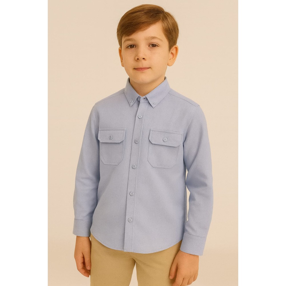 Παιδικό Πουκάμισο Για Αγόρι 8-11 Χρονών Μπλε