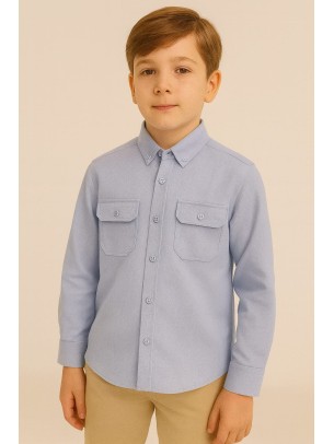Παιδικό Πουκάμισο Για Αγόρι 8-11 Χρονών Μπλε
