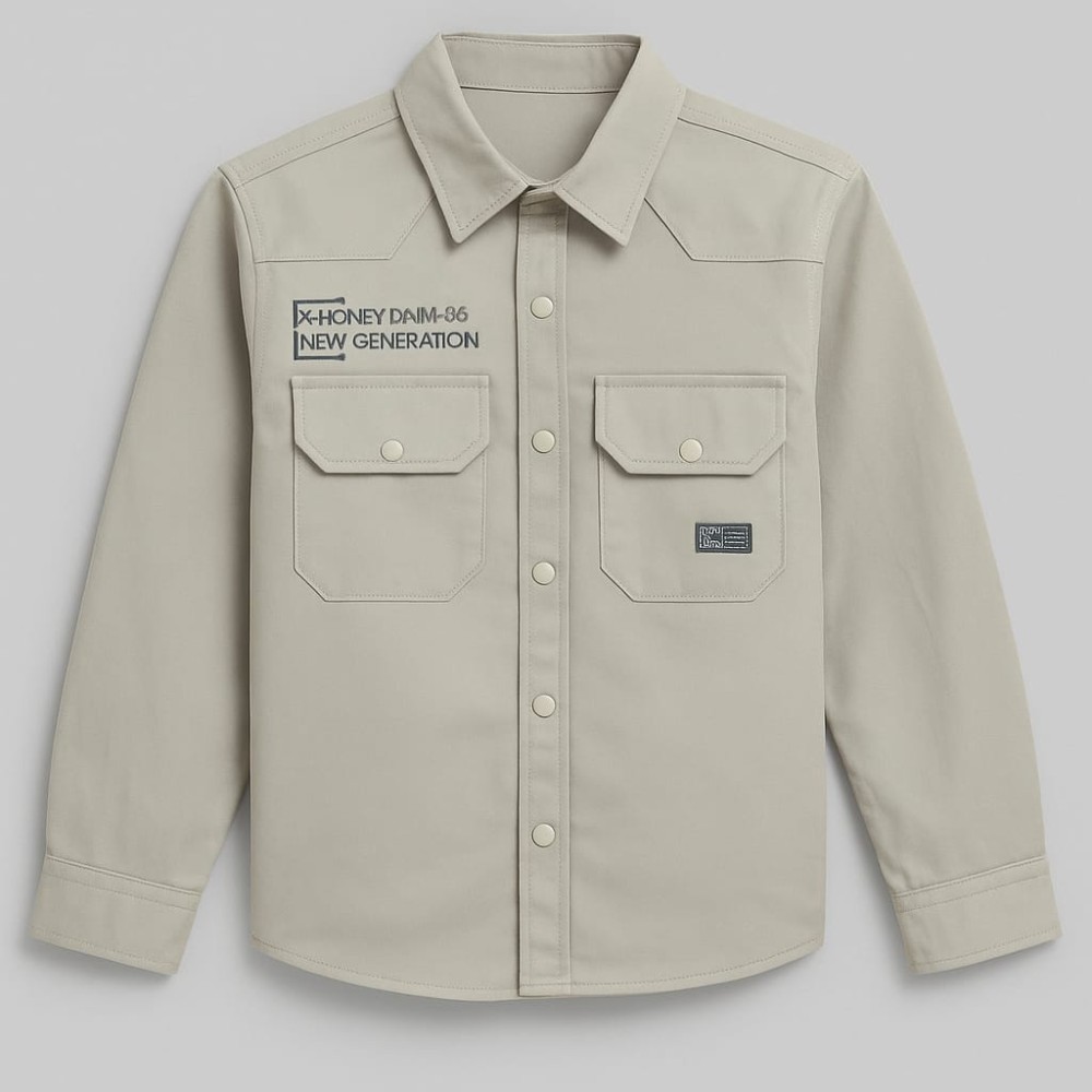 Παιδικό Πουκάμισο Για Αγόρι 5-10 Χρονών Μπεζ