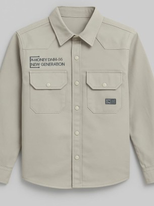 Παιδικό Πουκάμισο Για Αγόρι 5-10 Χρονών Μπεζ