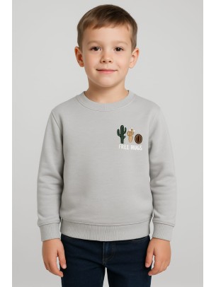 Παιδικό Φούτερ με Φλίς  Για Αγόρι 5-9 Χρονών Μπεζ