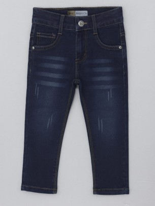 Παιδικό Παντελόνι Τζιν Για Αγόρι 3-7 Χρονών Μπλε