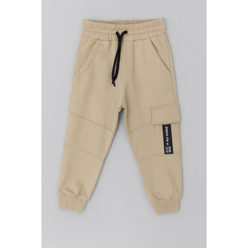 Παιδικό Παντελόνι Φόρμας Για Αγόρι 2-6 Χρονών Μπεζ