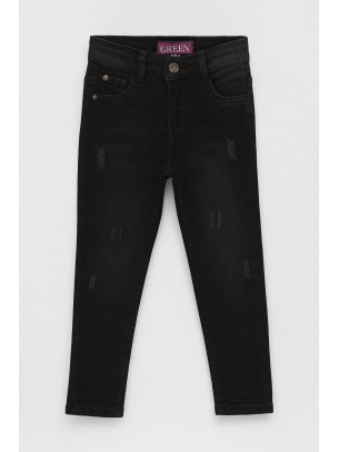 Παιδικό Παντελόνι Τζιν Για Αγόρι 5-11 Χρονών Μαύρο