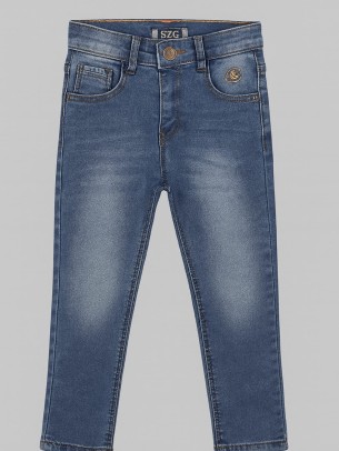 Παιδικό Παντελόνι Τζιν Για Αγόρι 5-10 Χρονών Μπλε