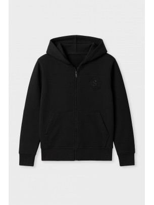 Παιδική Ζακέτα Φούτερ Για Αγόρι 10-13 Χρονών Μαύρο