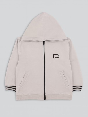 Παιδική Ζακέτα Φούτερ Για Αγόρι 10-13 Χρονών Χρώμα Πετρας