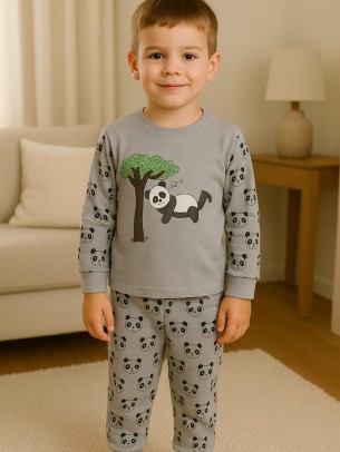 Παιδικό Σετ Πιτζάμα Για Αγόρι 4-7 Χρονών Γκρι