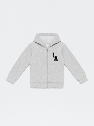 Παιδική Ζακέτα Φούτερ με Φλις  Για Αγόρι 9-12 Χρονών Γκρι Μελανζέ