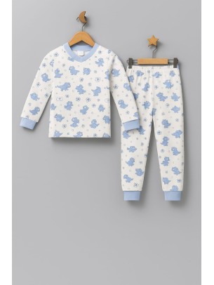 Παιδικό Σετ Πιτζάμα Για Αγόρι 4-7 Χρονών Λεύκο